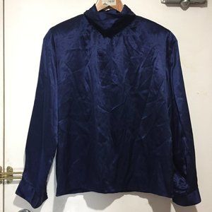 VINTAGE JONES NEW YORK SILK TURTLENECK BLOUSES SIZE 12